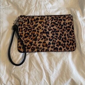 LOFT Leopard Print Wristlet Clutch